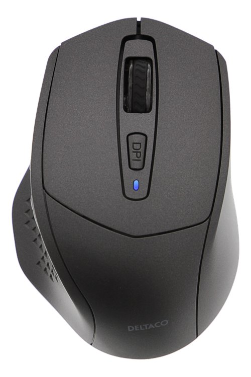 Tyli Bluetooth pelė DELTACO 800-1600 DPI, 4 mygtukai, pilka / MS-901