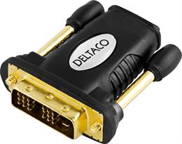 DELTACO HDMI adapteris, Full HD in 60Hz, HDMI 19-pin female to DVI-D male, gold plated connectors HDMI-11