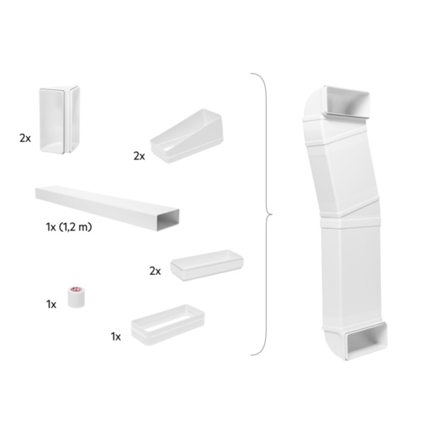 Gartraukio priedas ELECTROLUX Half Piping kit, Extractor Hob