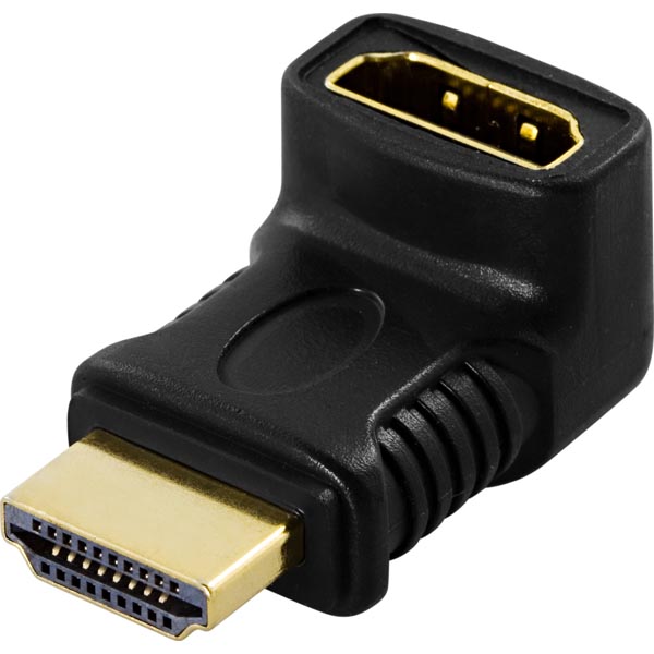 Adapteris DELTACO HDMI-M - HDMI-F, kampinis / HDMI-14B