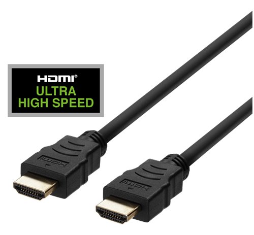 HDMI kabelis DELTACO ULTRA High Speed, 48Gbps, 2m, juodas / HU-20