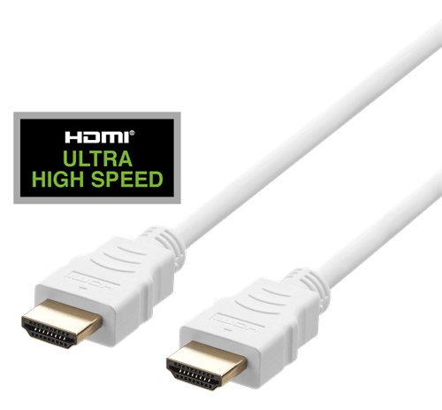 HDMI kabelis DELTACO ULTRA didelės spartos, 48Gbps, 3m, eARC, QMS, 8K at 60Hz, 4K at 120Hz, baltas / HU-30A