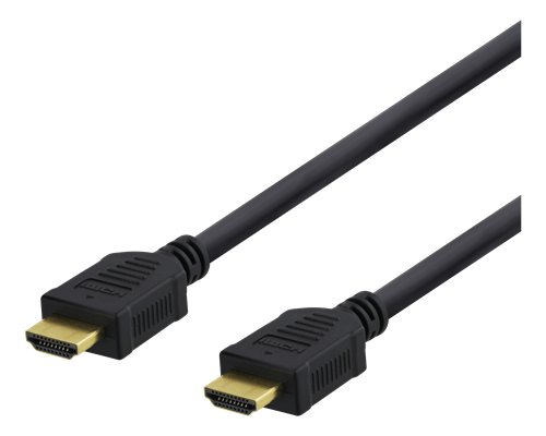 DELTACO didelės spartos HDMI kabelis, 5 m, Ethernet, 4K UHD, Be ferito juodas HDMI-1050D