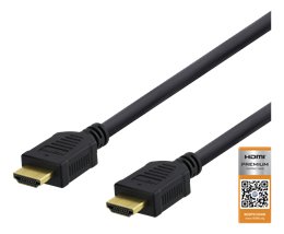 High Speed ​​Premium HDMI laidas, 0,5m, Ethernet, 4K UHD DELTACO juodas / HDMI-1005D