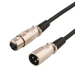 XLR Audio kabelis, 3 pin ha - 3 pin ho, 10m  DELTACO juodas / XLR-1100