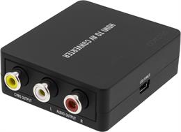 DELTACO Video Konverteris HDMI-Composite, juodas/ AV-HDMI1