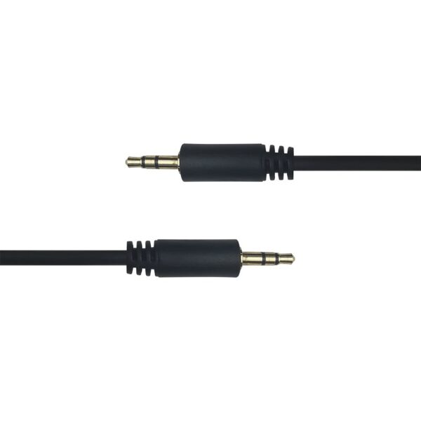 Audio kabelis DELTACO 3.5mm,paauksuotos jungtys, 1m, juodas / MM-149-K / R00180007