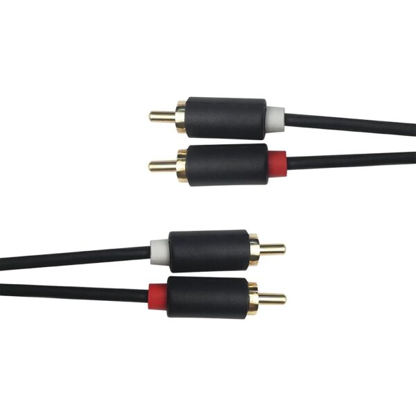 Audio kabelis DELTACO 2xRCA, paauksuotos jungtys, 2m, juodas / MM-110-K / R00170002