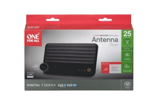 Skaitmeninė vidaus antena ONE FOR ALL DVB-T2 5G EU 4K Ultra HD / SV9482