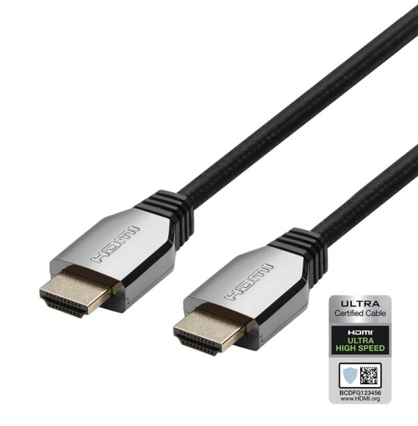 Ultra High Speed HDMI kabelis DELTACO 8K 60Hz / 4K 120Hz, 2m, juodas / 00100034