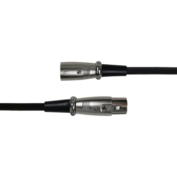 XLR audio kabelis DELTACO 3-pin male - 3-pin female, 26 AWG, 3m, juodas / XLR-1030-K / 00160003