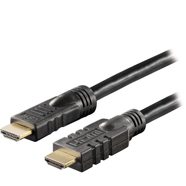 DELTACO actyvus HDMI kabelis, 4K, Ultra HD, 25m, juodas / HDMI-1250