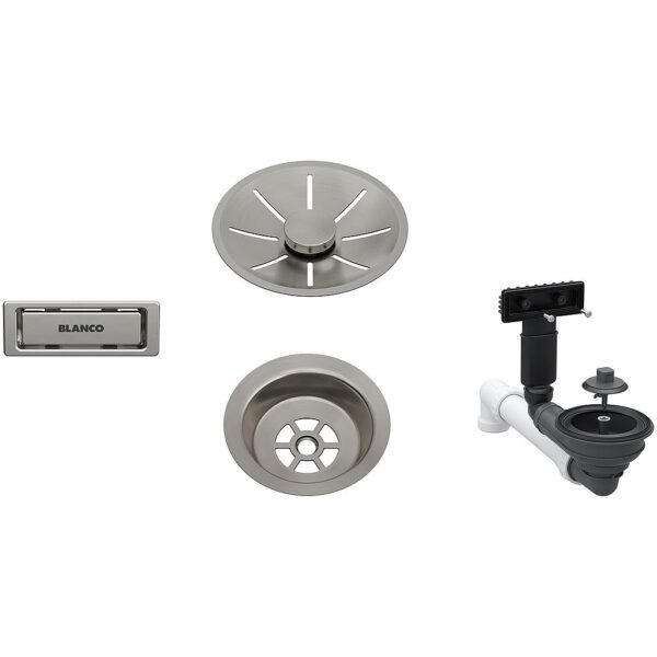 Priedai BLANCO Waste fitting set 1x3,5'' InFino Satin Platinum