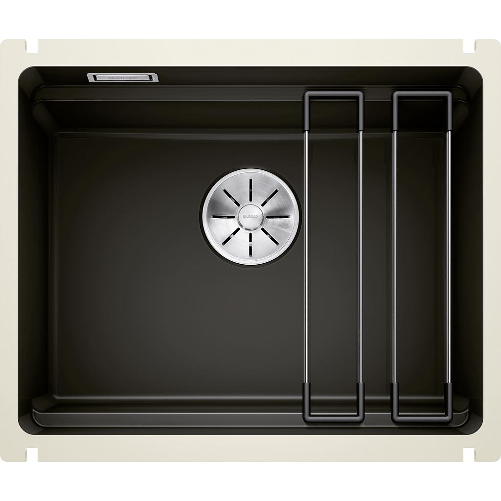 Plautuvė BLANCO ETAGON 500-U Ceramic Black InFino O.AF