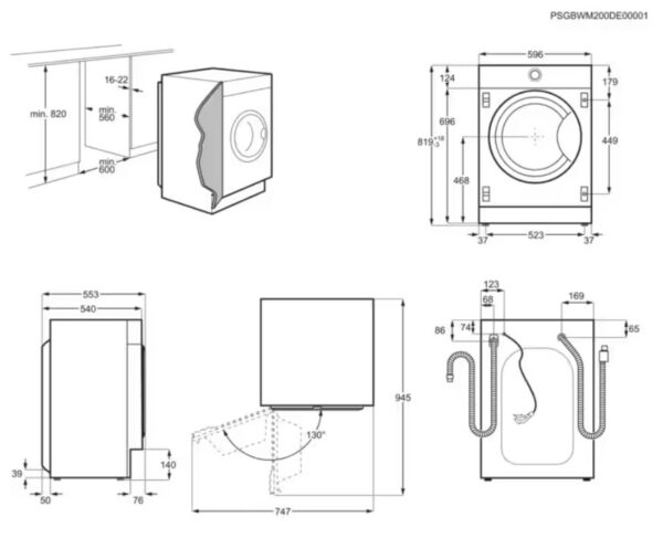 Skalbyklė-Džiovyklė ELECTROLUX EW7W368SI