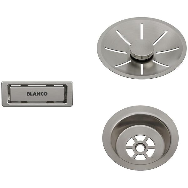 Priedai BLANCO InFino Set: outlet/overflow Satin Platinum, single bowl