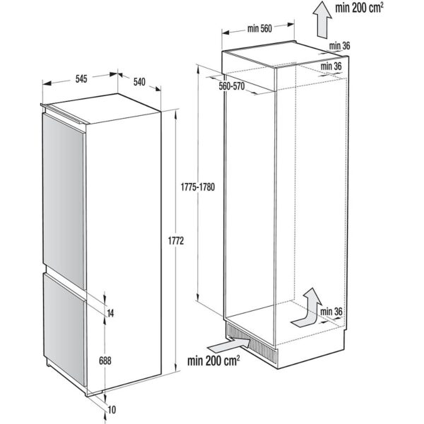 Šaldytuvas GORENJE NRKI218EA0